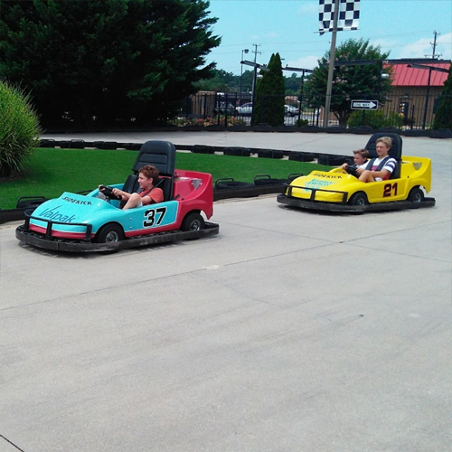 Guests Ride The Go Karts