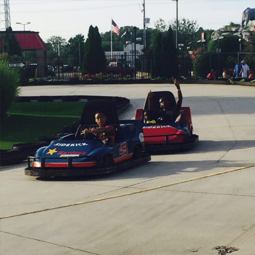 Guests Ride The Go Karts